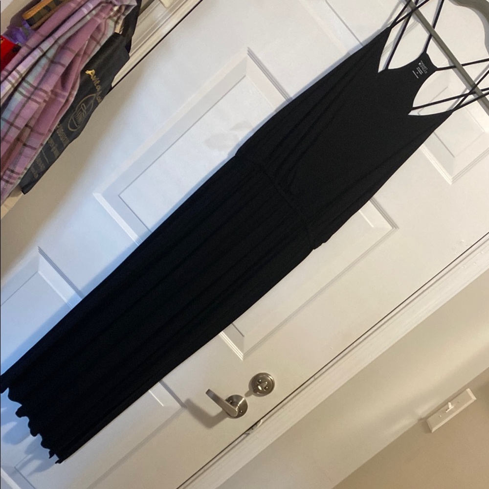 Market & Spruce Black Maxi Dress with Elastic Waist